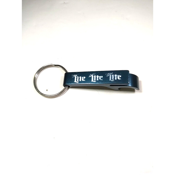 Miller Light Metal Keychain Teal Green - Picture 2 of 6